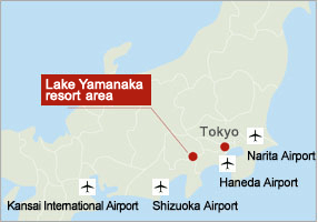 Lake Yamanaka resort area