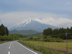 富士山の雪融