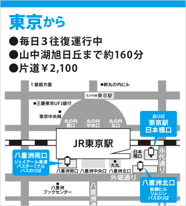 販売 東京 駅 山中湖 バス